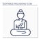 Buddhism line icon