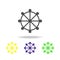 Buddhism Wheel of Drahma sign multicolored icon. Detailed Buddhism Wheel of Drahma icon can be used for web, logo, mobile app, UI,