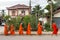 Buddhist alms giving ceremony in the morning in Laos