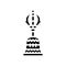 buddhist bell ghanta glyph icon vector illustration