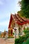 Buddhist chapel at Wat Suwankiriket, in Phuket, Thailand.