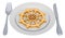 Buddhist Lent concept. Plate with Dharmachakra. 3D rendering