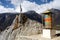 Buddhist mani stones and prayer wheels,Nepal