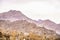 Buddhist monastery with view of Himalayan mountians - it is a famous Buddhist temple in,Leh, Ladakh, Jammu and Kashmir, India.