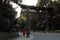 A Buddhist monk around Meiji Jingu, a very popular Shinto shrine