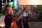 Buddhist monk holds a traditional floating lantern