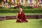 Buddhist monk meditation in sitting pose