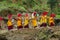 Buddhist monk in Nepal temple monastery