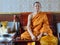 Buddhist monk at Phra Borom Maha Ratcha Wang, Grand Palace in Bangkok