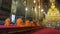 Buddhist monks chanting in the Royal temple