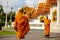 Buddhist monks getting their picture taken at The Marble Temple