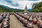 Buddhist monks metal brown pots