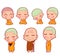 Buddhist monks sitting in meditation. Buddhist Monk Character, Buddhist Monk cartoon, Monk set