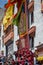 Buddhist Monks unveil the Thangka- A Tibetan Buddhist painting of Lord Padmashambhava