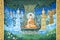 Buddhist mural in shwedagon paya yangon myanmar