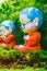 Buddhist novice dolls for Dharma puzzle