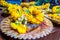 Buddhist offerings close up