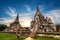 Buddhist pagoda ruins at Wat Phra Sri Sanphet temple. Ayutthaya, Thailand