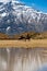 Buddhist Pilgrims Horses Lake Mountain Dhankar