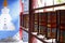 Buddhist prayer wheels in the Temple of the Jade Peak, Baisha village, Lijiang, Yunnan, China