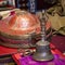 Buddhist religious equipment - Vajra Dorje and bell in tibetan monastery. Ladakh, Jammu Kashmir, India