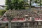 Buddhist sculpture with arrays of  statues of Buddha in Daitoku-ji