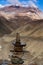 Buddhist stone pyramid at Suraj Vishal Taal Lake