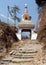 Buddhist stupa in Chame village, round annapurna circuit