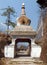 Buddhist stupa in Chame village, round annapurna circuit