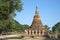 Buddhist stupa with elephant. Wat Sorosak. Sukhothai