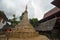 Buddhist Stupa made of bamboo - temple in Thailand