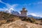 Buddhist stupa and Mount Thamserku, Nepal