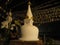 Buddhist stupa at night