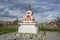 Buddhist stupa on the territory of the hurula Syakyusn-Syume. Elista. Republic of Kalmykia