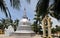Buddhist Stupa under palm trees, Sri Lanka