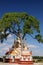 Buddhist stupas in Myanmar on the Inle Lake