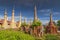 Buddhist stupas of Shwe Inn Thein Paya, pagoda complex, Inthein, Indein, Shan State, Myanmar