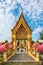 Buddhist temple entrance with colorful decoration