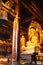 Buddhist Temple. Golden figure of Buddha.