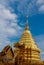 Buddhist temple golden pagoda of Doi Suthep in Thailand