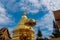 Buddhist temple golden pagoda of Doi Suthep in Thailand