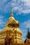 Buddhist temple golden pagoda of Doi Suthep in Thailand