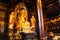 Buddhist Temple. Golden statue of Buddha