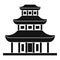 Buddhist temple icon in simple style