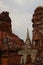 Buddhist Temple  And Old  Stupas With Bricks Walls