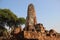 Buddhist Temple  And Old Stupas With Jujube Tree