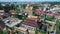 Buddhist temple in Siem reap in Cambodia seen from the sky