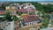 Buddhist temple in Siem reap in Cambodia seen from the sky