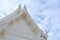 Buddhist Temple top of white roof and eaves public location in thailand