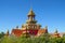 Buddhist Temple Wat roof in Thailand, thai traditional religious arcitecture